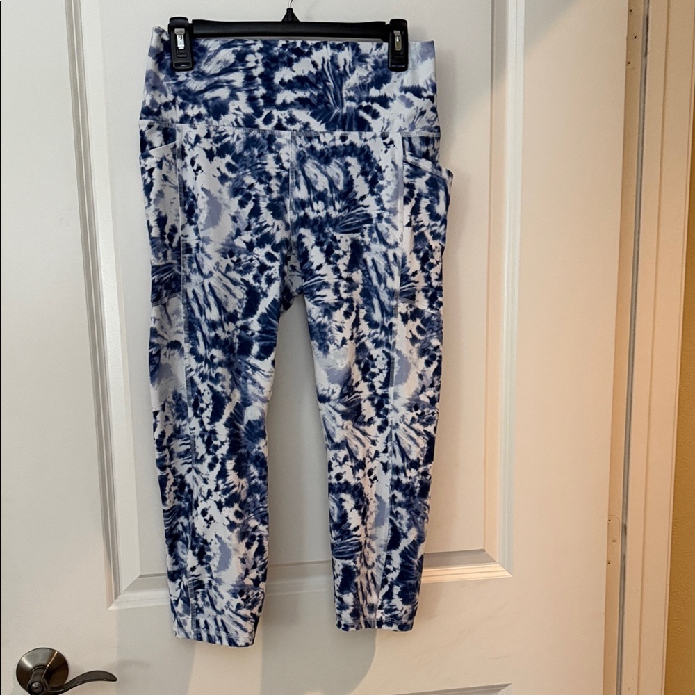 RBX Blue and White Tie-Dye Leggings